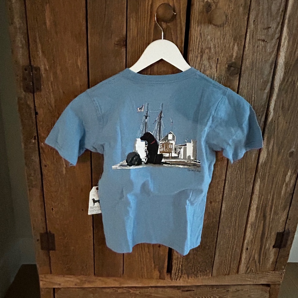 NWT THE BLACK DOG DOCK COLLECTION T SHIRT TOP SMALL BAY BLUE KIDS YOUTH (6) NEW - Picture 7 of 7